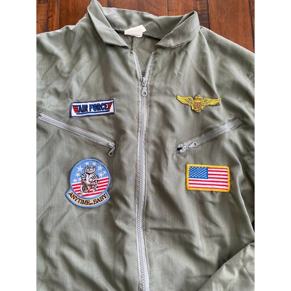 Military Flight Suit L/XL Jumpsuit Costume Halloween Cosplay Air Force - Picture 3 of 10
